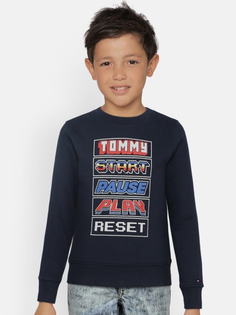 

Tommy Hilfiger Boys Navy Blue Printed Sweatshirt