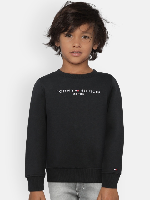 

Tommy Hilfiger Boys Black Solid Sweatshirt