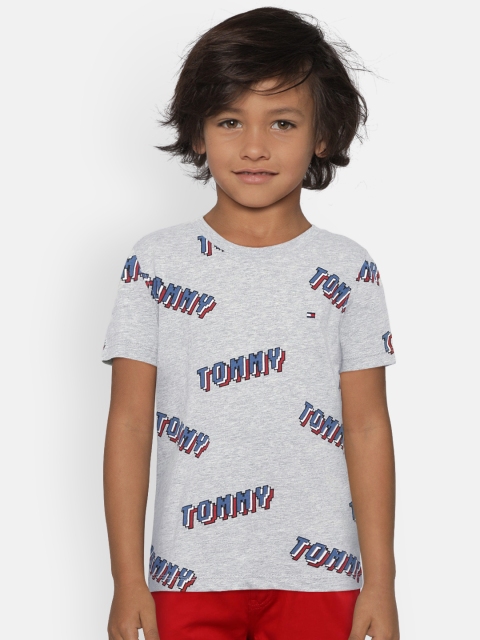 

Tommy Hilfiger Boys Grey Printed Round Neck T-shirt