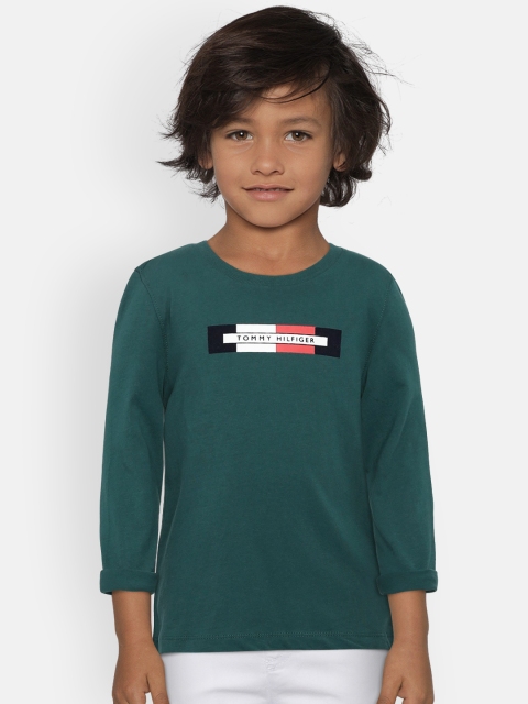 

Tommy Hilfiger Boys Green Printed Round Neck T-shirt