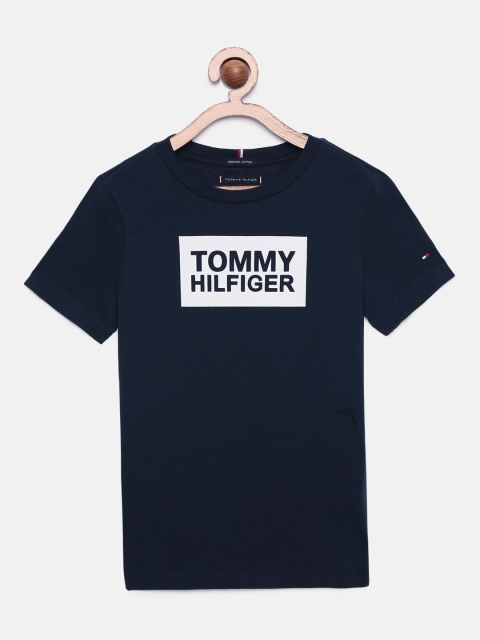 

Tommy Hilfiger Boys Navy Blue Printed Round Neck T-shirt