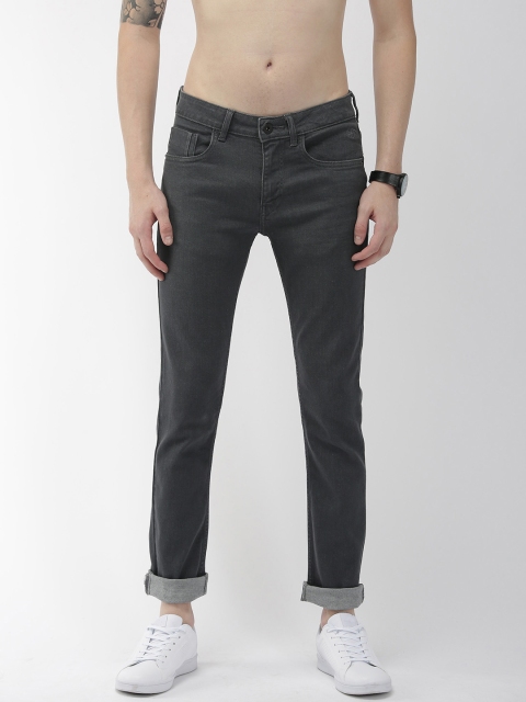 

Flying Machine Men Grey Micheal Slim Tapered Fit Mid-Rise Clean Look Stretchable Jeans