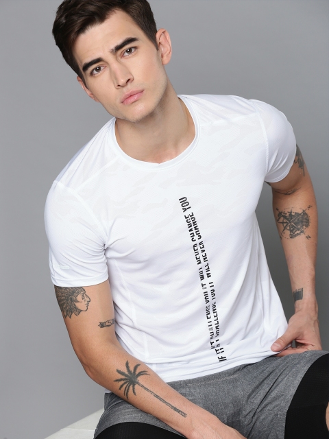 

Cultsport Men White Printed Flydry Relaxed Fit Running T-shirt