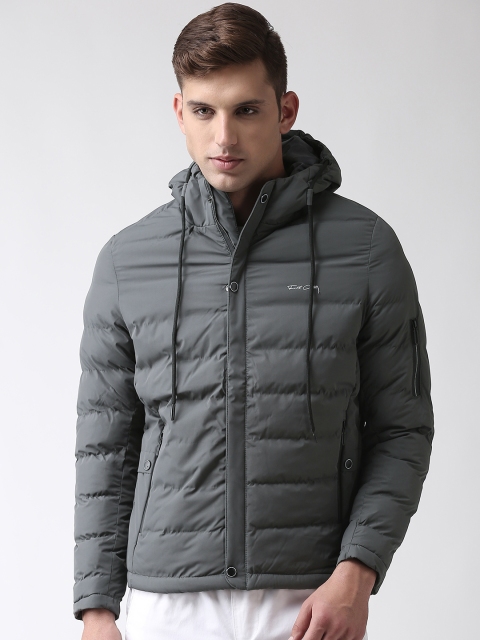 

Fort Collins Men Charcoal Grey Solid Jacket