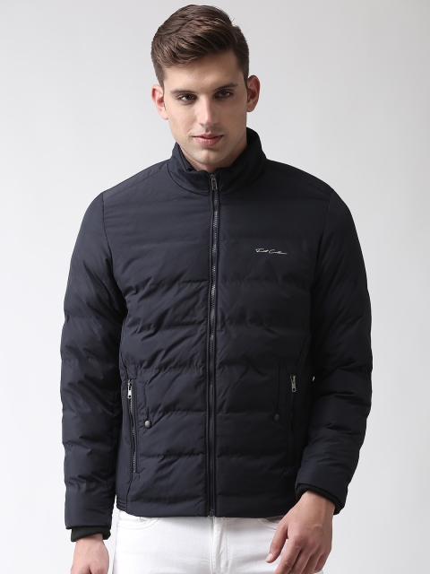 

Fort Collins Men Navy Blue Solid Padded Jacket