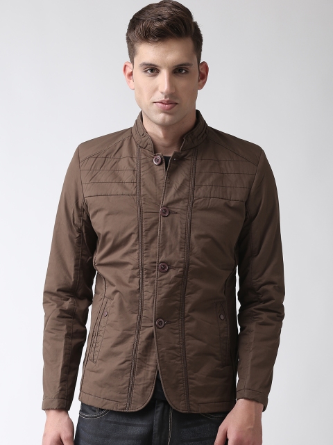 

Fort Collins Men Brown Solid Tailored Jacket