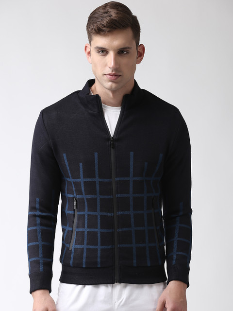 

Fort Collins Men Blue Checked Tailored Jacket