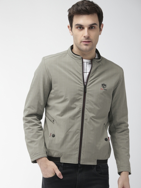 

Fort Collins Men Grey Checked Tailored Jacket