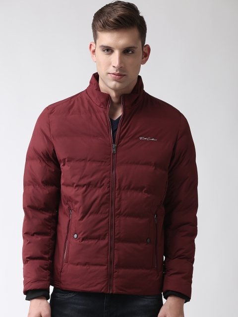 

Fort Collins Men Maroon Solid Padded Jacket
