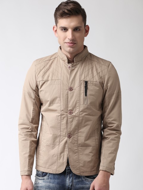 

Fort Collins Men Beige Solid Tailored Jacket