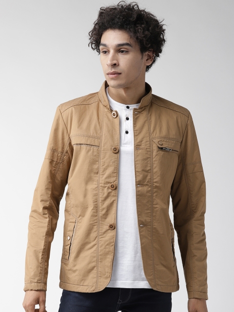 

Fort Collins Men Khaki Solid Tailored Jacket