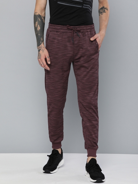 

HRX by Hrithik Roshan Men Burgundy Solid Slim Fit Active Training Joggers