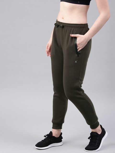 

HRX by Hrithik Roshan Women Olive Green Solid Joggers