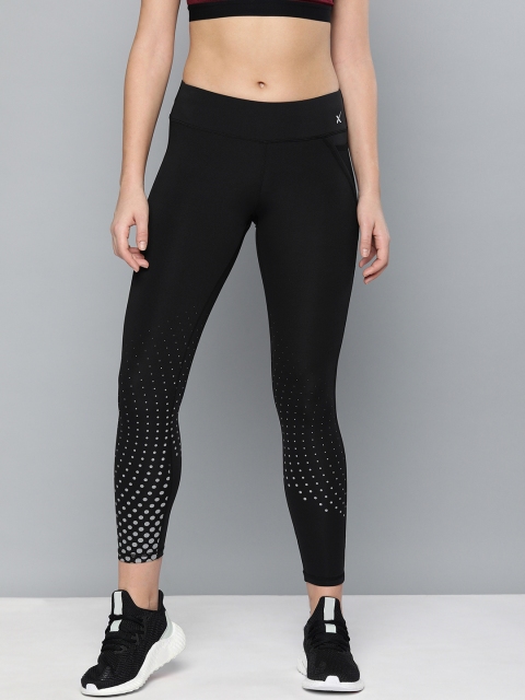 

HRX by Hrithik Roshan Women Black Rapid dry Regular Fit Running Tights