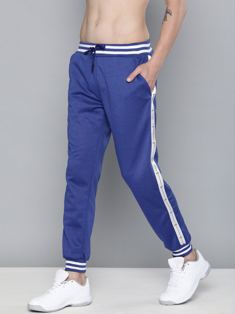 

HRX by Hrithik Roshan Men Blue Solid Lifestyle Mid-Rise Joggers