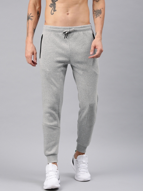 

HRX by Hrithik Roshan Men Grey Melange Solid Slim Fit Active Joggers