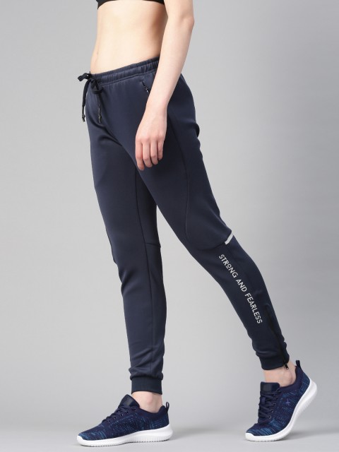 

HRX by Hrithik Roshan Women Navy Blue Solid Slim Fit Rapid-Dry Active Training Joggers