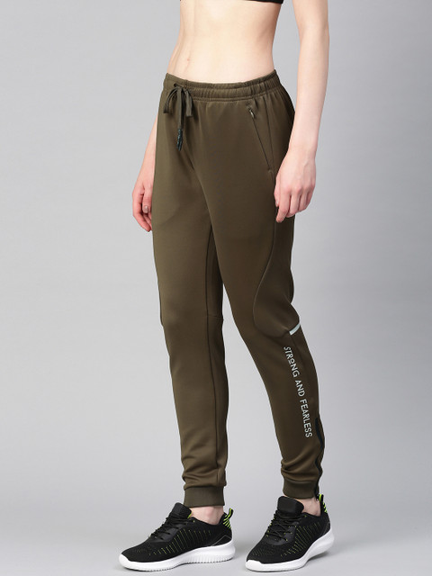 

HRX by Hrithik Roshan Women Olive Green Solid Slim Fit Rapid-Dry Active Training Joggers