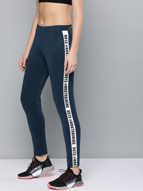 

HRX by Hrithik Roshan Women Navy Blue Solid Slim Fit Rapid Dry Active Tights
