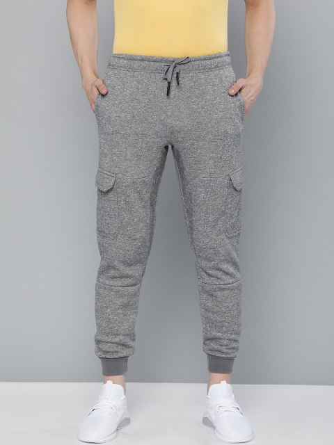 

HRX by Hrithik Roshan Men Grey Melange Solid Lifestyle Joggers