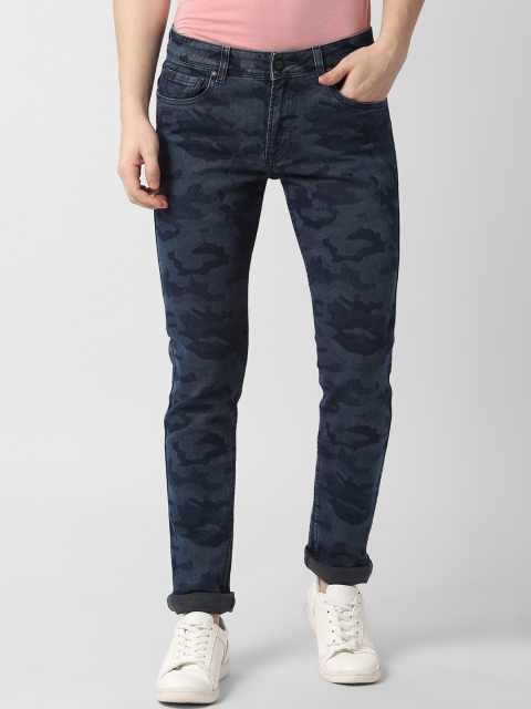 

Peter England Casuals Men Blue Skinny Fit Mid-Rise Clean Look Jeans