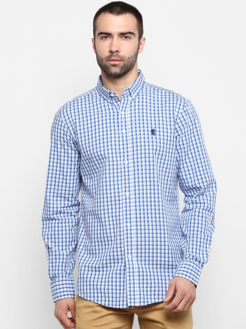

Red Tape Men Blue Regular Fit Checked Casual Shirt