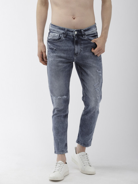 

Flying Machine Men Blue Regular Fit Mid-Rise Mildly Distressed Stretchable Jeans