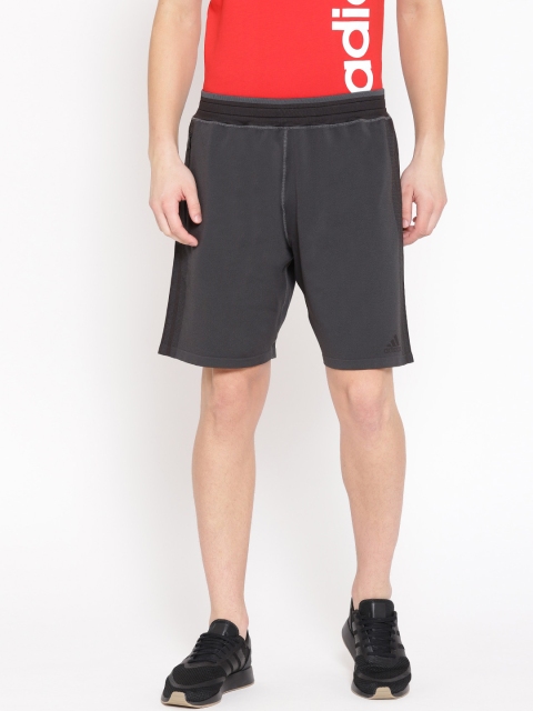 

ADIDAS Men Charcoal Grey Training Primeknit Flow Shorts