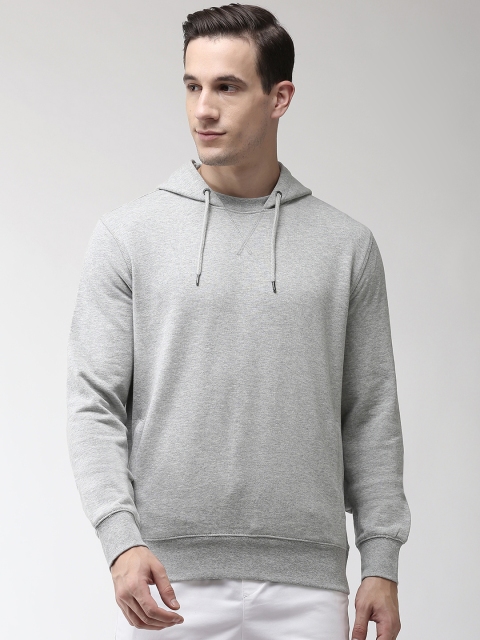 

Marks & Spencer Men Grey Melange Solid Hooded Sweatshirt