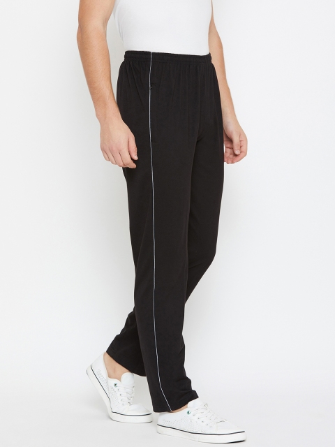 

Okane Men Black Solid Straight Fit Trackpants