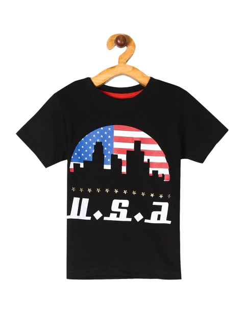 

Cherokee Boys Black Printed Round Neck T-shirt
