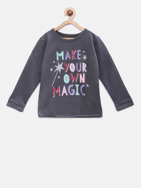 

TAMBOURINE Girls Grey Printed Sweatshirt