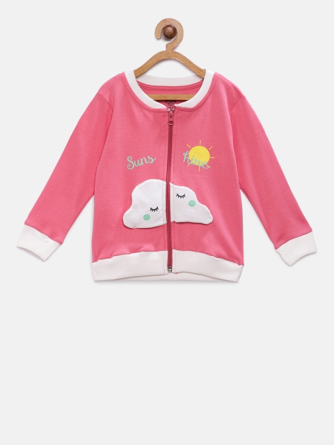 

TAMBOURINE Girls Pink Printed Sweatshirt