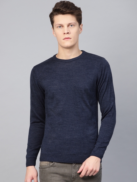 

Van Heusen Sport Men Navy Blue Solid Sweater