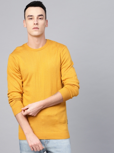 

Van Heusen Sport Men Mustard Yellow Solid Sweater