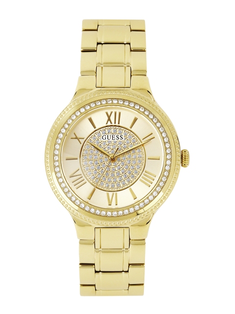 

GUESS Women Gold-Toned Shimmery Dial Watch W0637L2