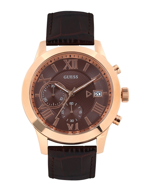 

GUESS Men Metallic Brown Dial Chronograph Watch W0669G1