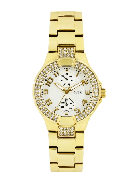 

GUESS Women Off-White Dial Embellished Watch W15072L1