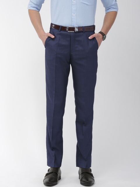 

Park Avenue Men Blue Smart Fit Solid Formal Trousers