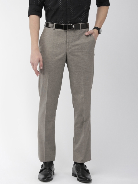 

Park Avenue Men Grey Smart Fit Solid Formal Trousers