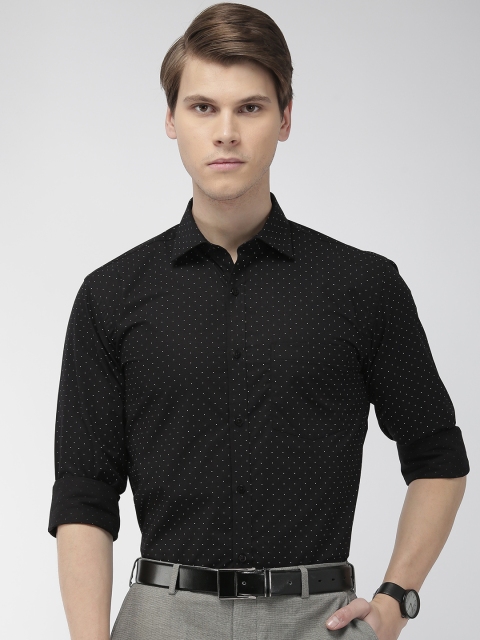 

Park Avenue Men Black & White Slim Fit Printed Formal Shirt