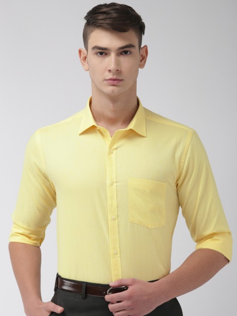 

Park Avenue Men Yellow Slim Fit Solid Formal Shirt
