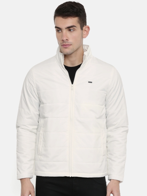 

Parx Men White Solid Padded Jacket