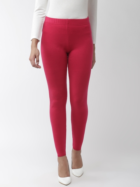 

Madame Women Pink Solid Ankle-Length Winter Leggings