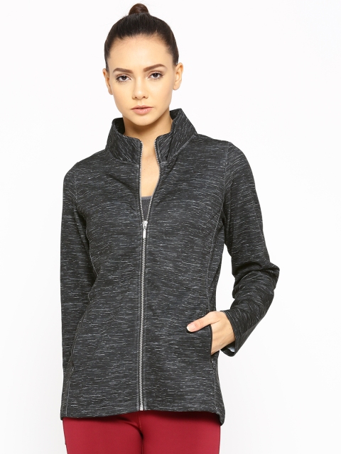 

Trufit Women Black Self Design Sweatshirt