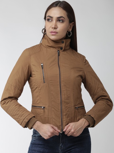 

Madame Women Brown Solid Padded Jacket