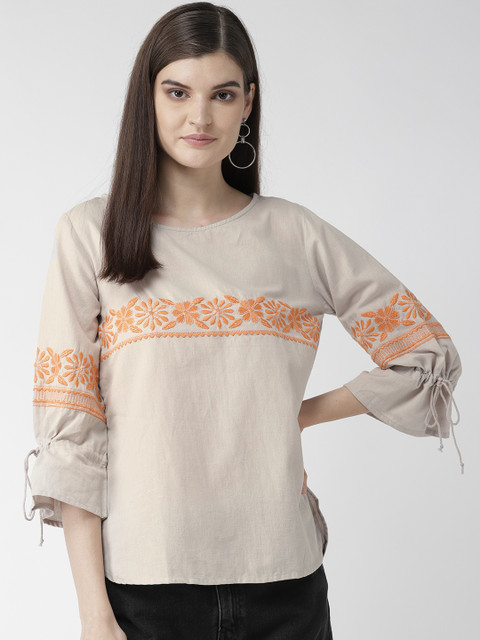 

SCOUP Women Grey Solid Top