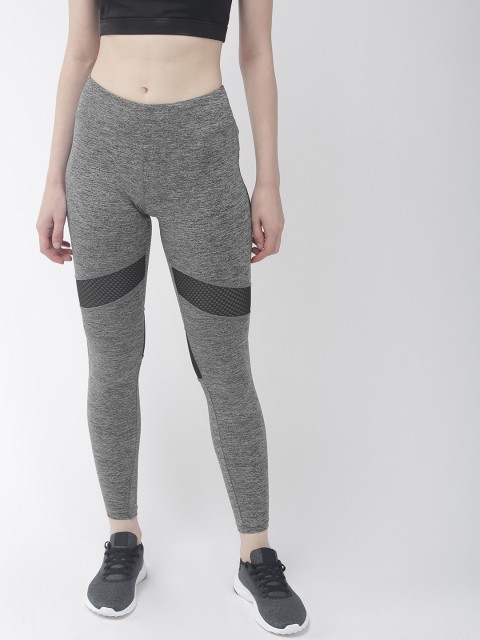 

FOREVER 21 Women Grey Melange Solid Tights