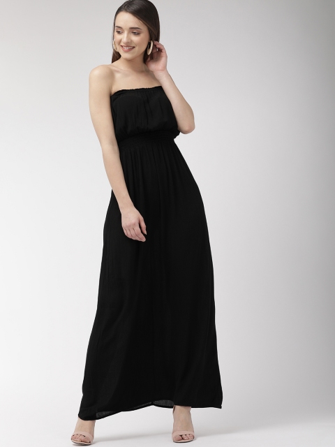 

FOREVER 21 Women Black Solid Maxi Dress
