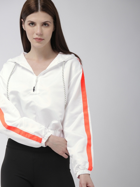 

FOREVER 21 Women White Solid Jacket